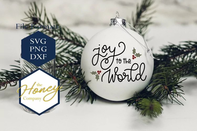 Joy To The World SVG PNG DXF Christmas Winter Ornament