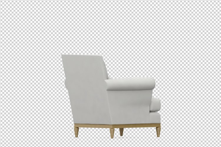 Isometric Arm Chair 3D isolated render