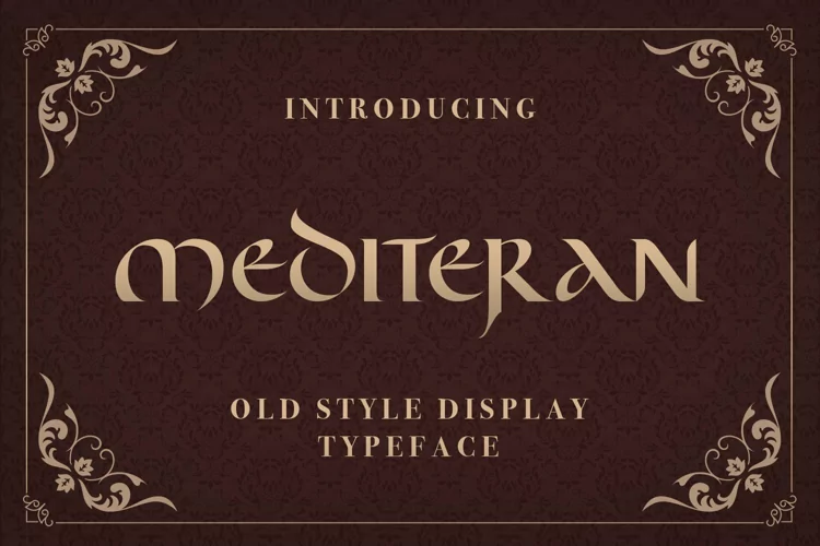 Mediteran - Vintage Typeface Old World Font
