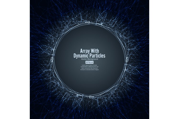 Array Vector With Splash Emitted Particles. Connection Round example image 1