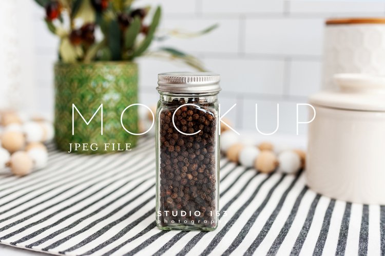 Spice Jar Mockup, Glass Jar Mockup, Stock Photo, JPEG example image 1