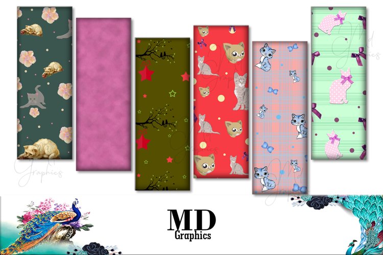 Cats Bookmarks, Cat Digital Images, Cats Digital Cards, Cats example image 1