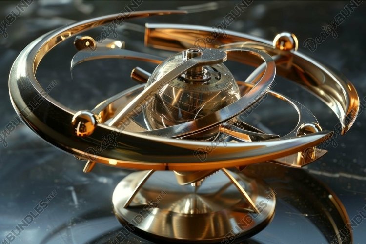 Complex metallic perpetual motion kinetic art sculpture rota example image 1