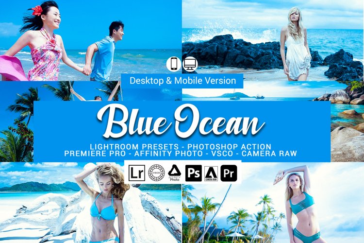 Blue Ocean Presets,Photoshop actions,LUTS,VSCO example image 1