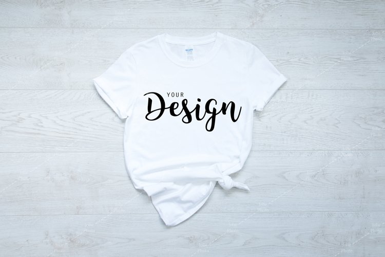 White Tshirt Mockup Image 19