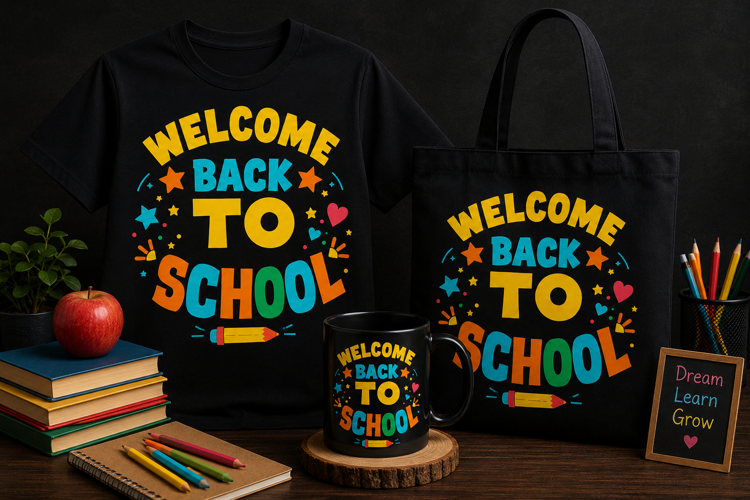 Welcome Back to School PNG | Colorful Classroom Design