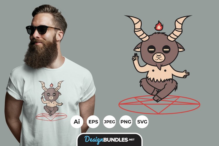 Cute Satan for T-Shirt Design example image 1