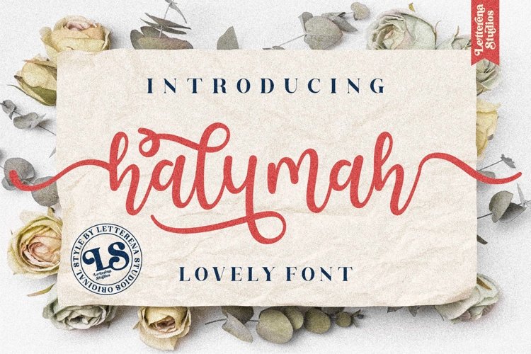 halymah - Beautiful Script Font example image 1