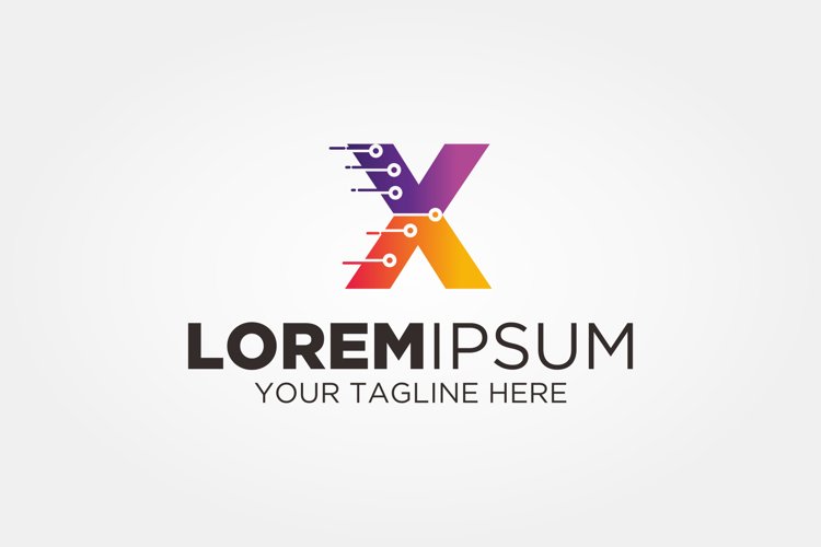 Letter X Tech Logo example image 1
