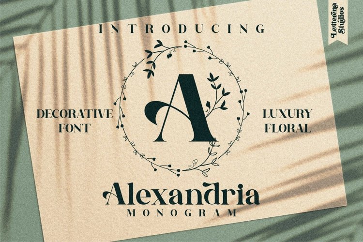 Alexandria Monogram Font example image 1