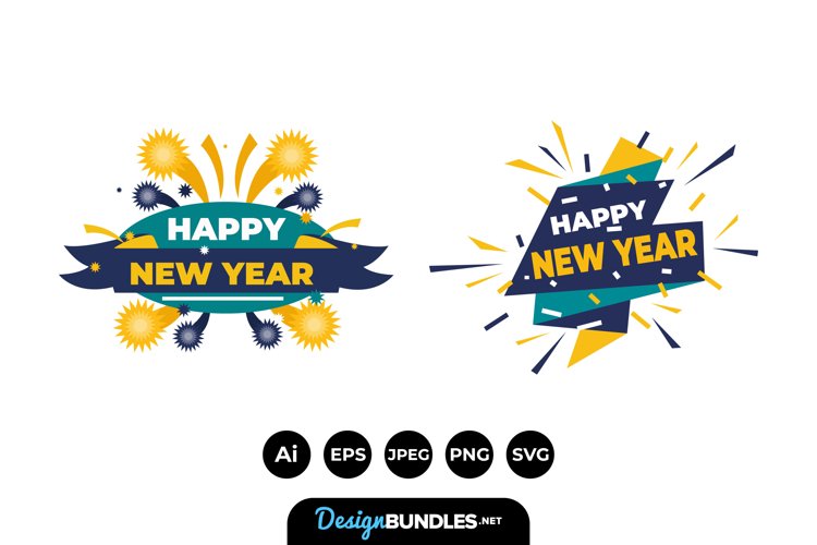 New Year Badges