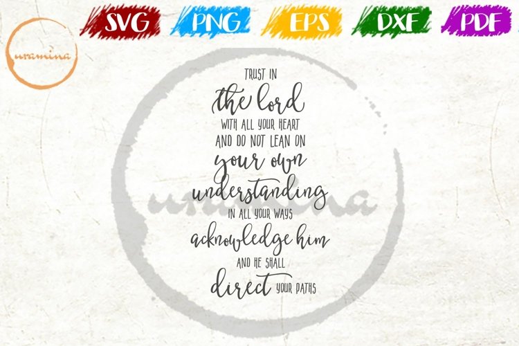 Trust In The Lord Bedroom Sign SVG PDF PNG DXF