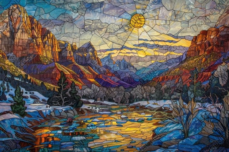 Stained Glass Texture Image 18