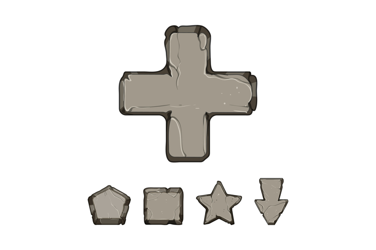 Stone game elements for user interface design example image 1