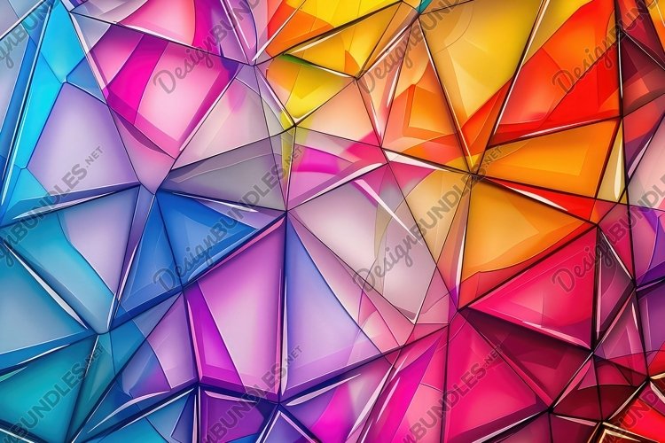 Abstract Colorful Triangle Background Wallpaper example image 1