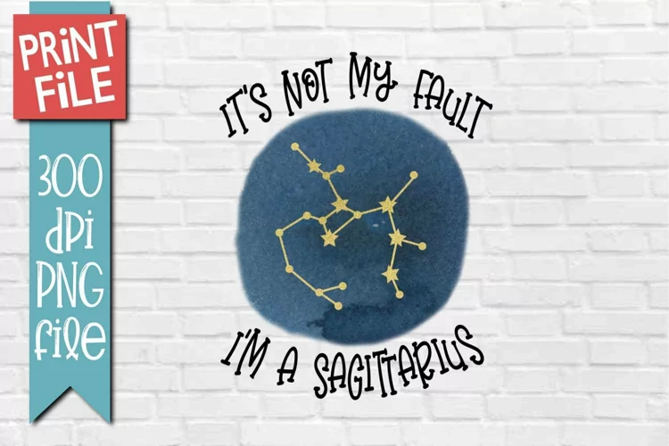 Zodiac Sagittarius Sublimation Design