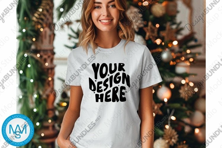 White Tshirt Mockup Image 21