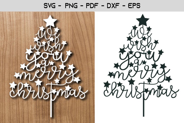 Christmas Paper Template SVG Design example image 1