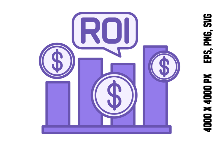 Colored Return on Investment Icon