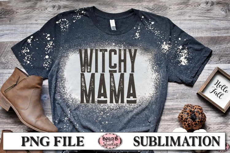 Witchy Mama Sublimation Design, Vintage Halloween example image 1