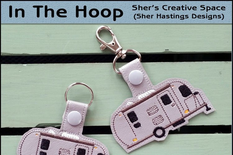ITH Sleek and Silver Vinyl Key Fob or Bag Tag - Snap Tab