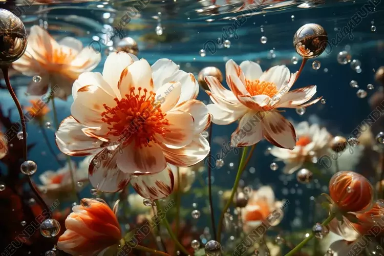 Sea Anemone Glowing Underwater Scene