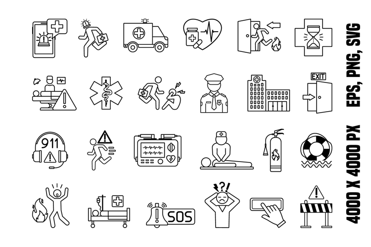Line Emergency Icons