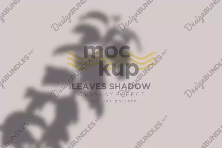 Leaves Shadow Overlay Effect Mockup