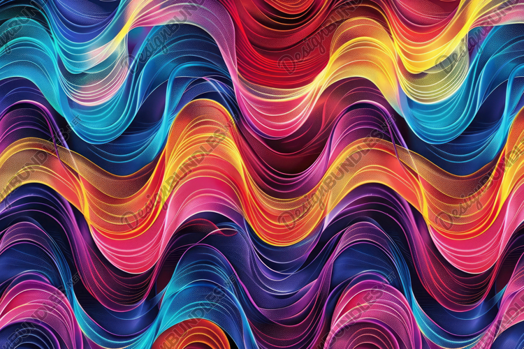 Colorful Abstract with Waves Background Wallpaper