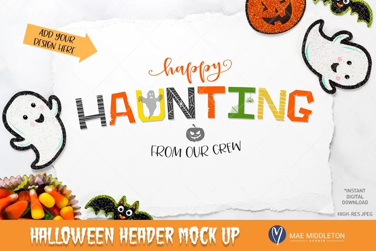 Halloween Mock up | Flat Lay photo
