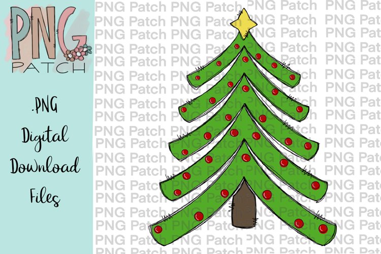Funky Christmas Tree, Holiday PNG File example image 1
