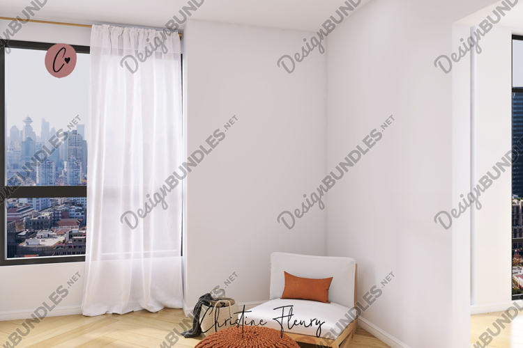 Modern Boho Interior Stock Photo