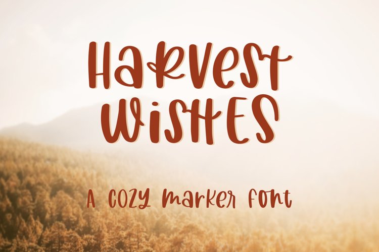 Harvest Wishes, Cozy Marker Font example image 1