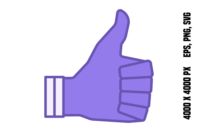 Colored Thumbs Up Icon