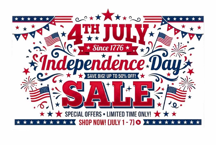 Happy 4TH JULY Promotional banner design