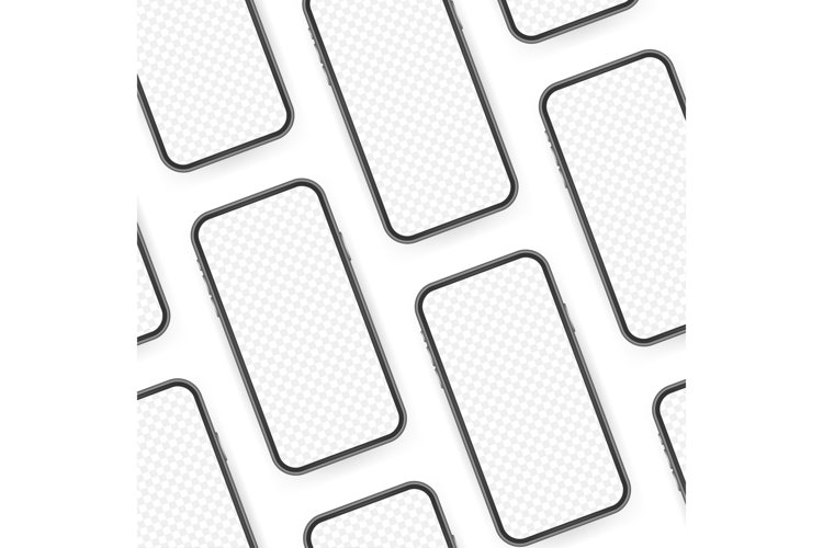 Smartphone mockup. Cellphone frame with blank display example image 1