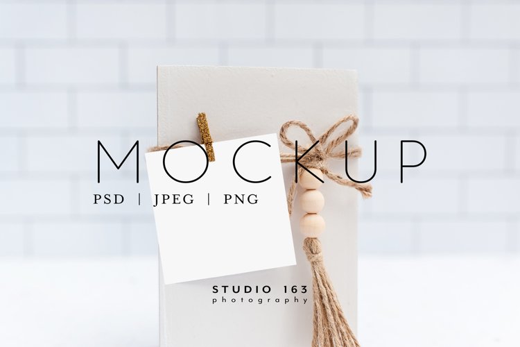 Square Tag Mockup, Gift Tag, Product Tag, PSD example image 1