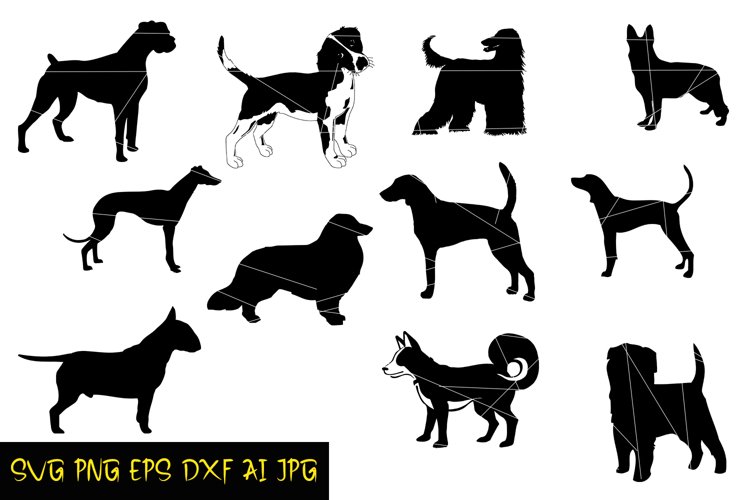 Dog Silhouette,Digital Silhouette,EPS,SVG,PNG,JPG,AI,DFX (702013
