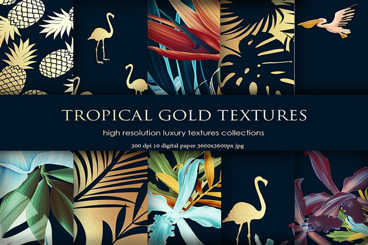 Tropical Gold Backgrounds example image 1