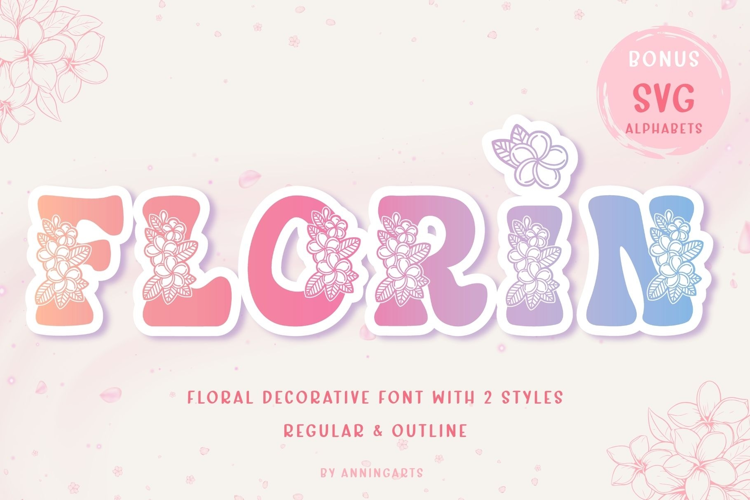 Florin - Floral Decorative Font