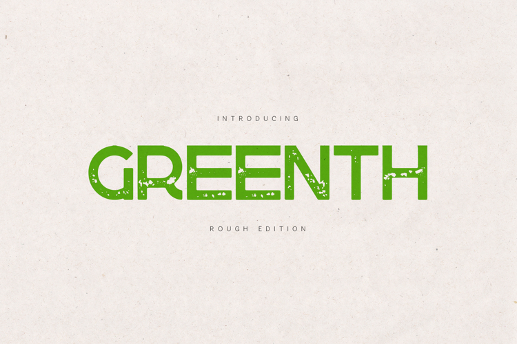 Greenth Rough Sans Serif Typeface