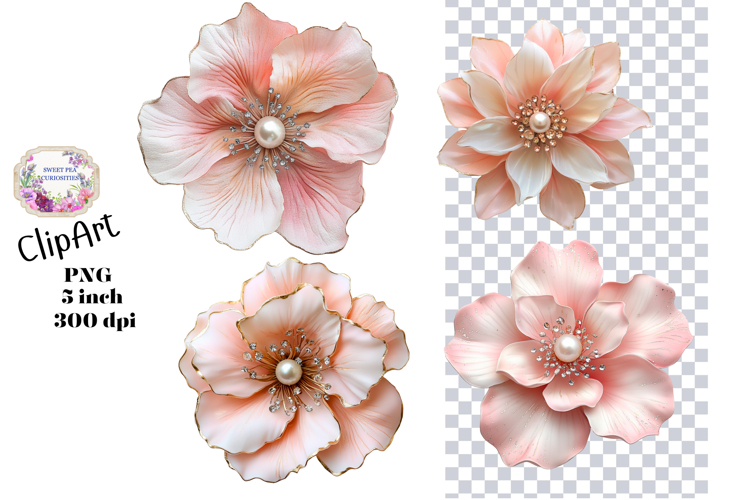 Flowers, Ephemera, PNG, Junk Journal, clipart