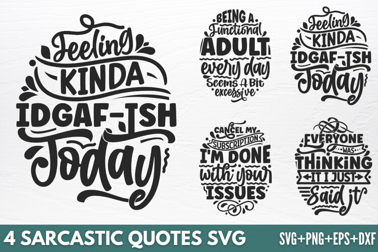Sarcastic Quotes SVG example image 1