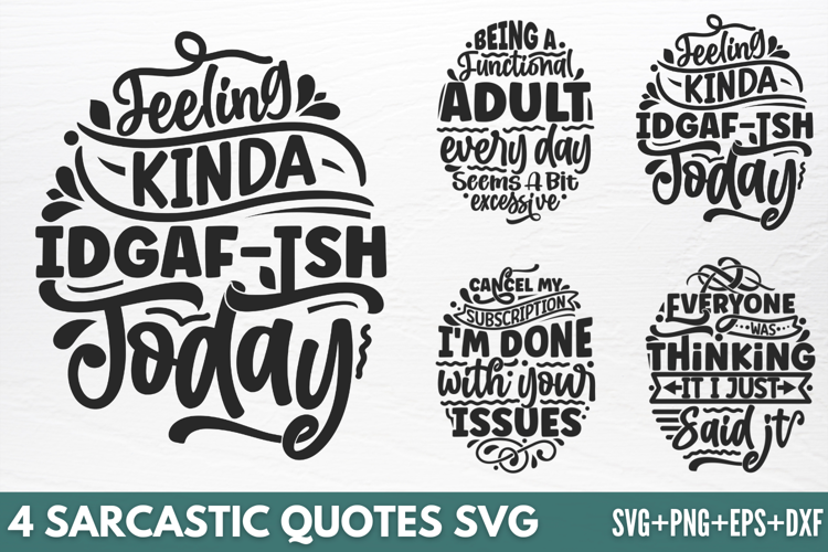 Sarcastic Quotes SVG