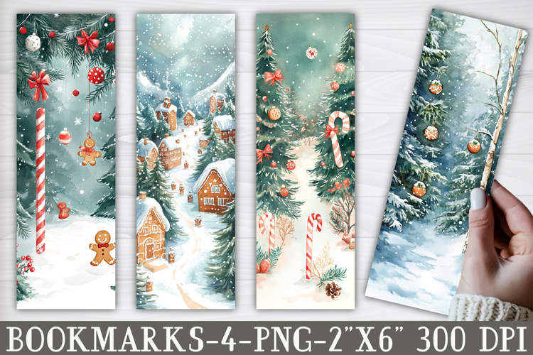 Gingerbread Forest Christmas Bookmark