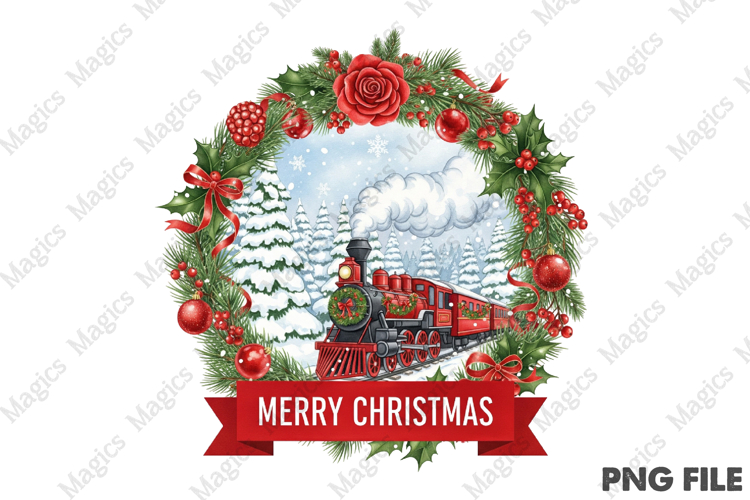 Christmas Train Clipart