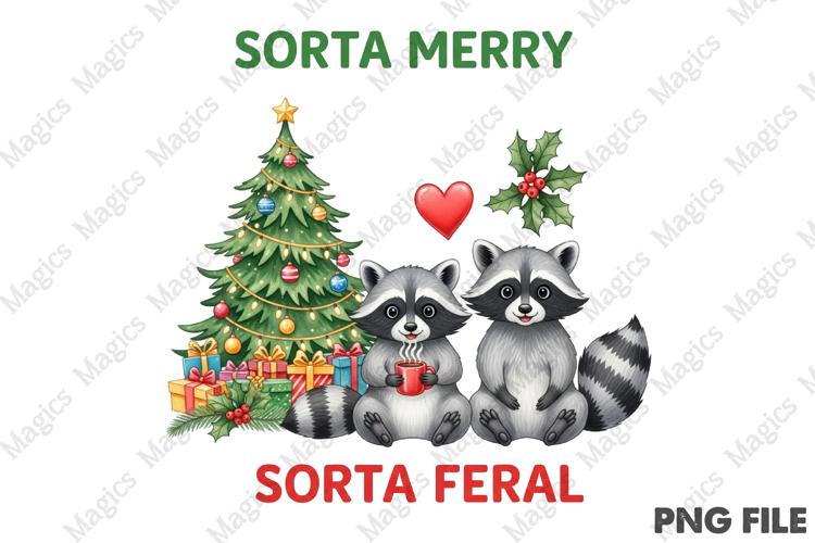 Sorta Merry Sorta Feral Christmas PNG | Christmas Quotes