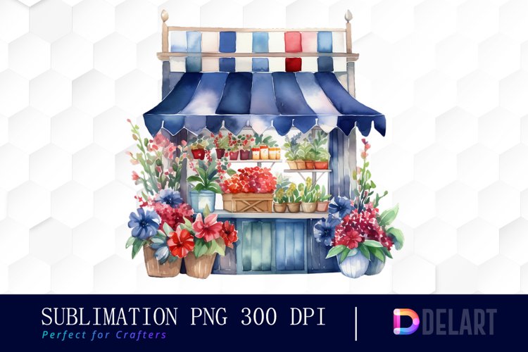 Watercolor Flower Shop PNG Clipart