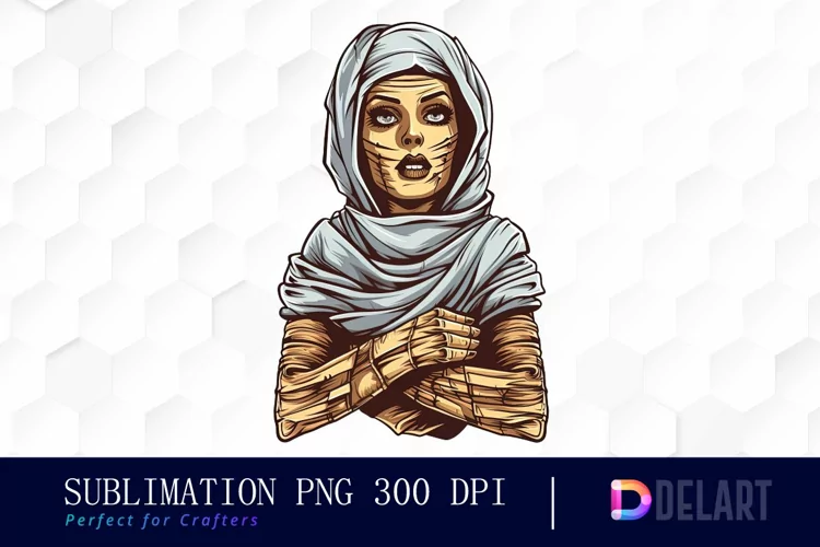 Watercolor Minimalist Vintage Pin Up Mummy Clipart Fun
