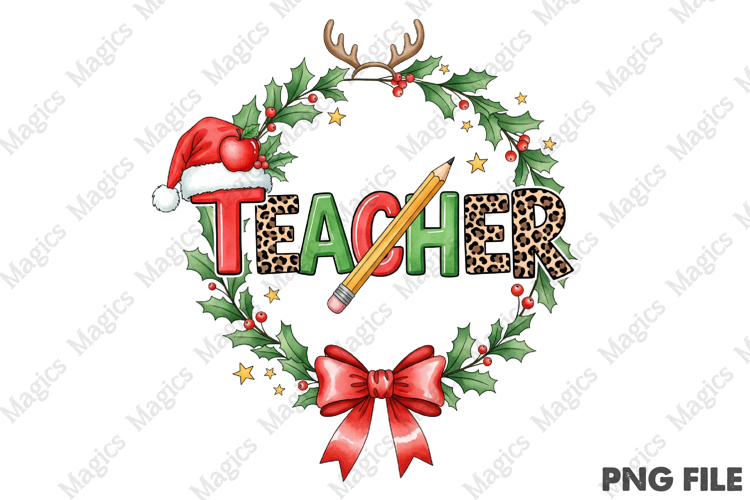 Christmas Coquette Teacher Work of Heart PNG